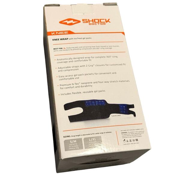 Ice and Heat Recovery Compression Knee Wrap Doctor Shock L/XL New in Box - Picture 4 of 5